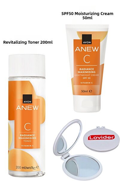 AVON Anew Vitamin C Revitalizing Spf50 Protected Moisturizing Lotion 50ml + T...