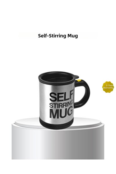 Epilons Stainless Steel Self Stirring Smart Mug – Heat Insulated
