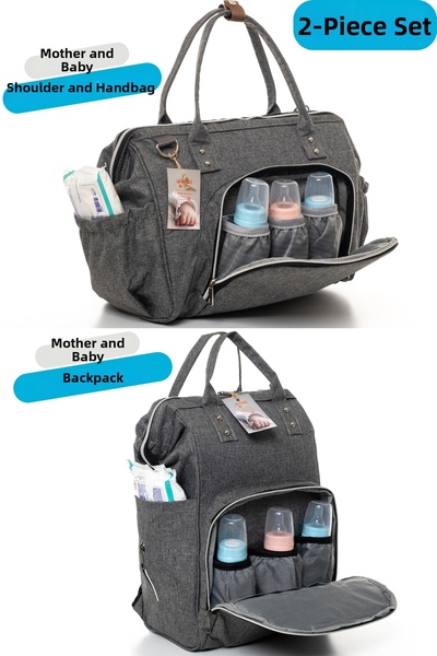 Sahra 2-Piece Baby Care Bag Set (BACKPACK AND SHOULDER-HANDBAG)