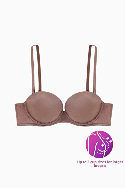 Wonna Olympos حمالة صدر مزدوجة مملوءة بدون حمالات - بني برونزي - حمالة صدر صغيرة - 2537