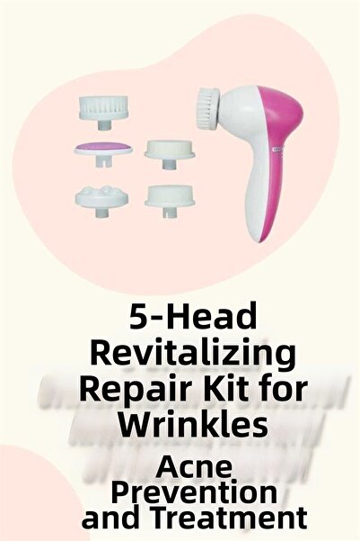 Lisinya مجموعة تنظيف البشرة بالاهتزاز مع 5 رؤوس للتنشيط والإصلاح - TYGOO