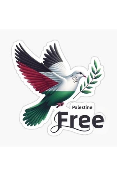 TSC ملصق سيارة من تصميم فلسطين الحر، ملصق سيارة على شكل حمامة غزة