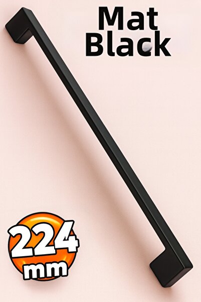 Badem10 Negru Mat Negru Mat Sertar Bucătărie - Mâner Metal - Dulap Dulap - Mâ...