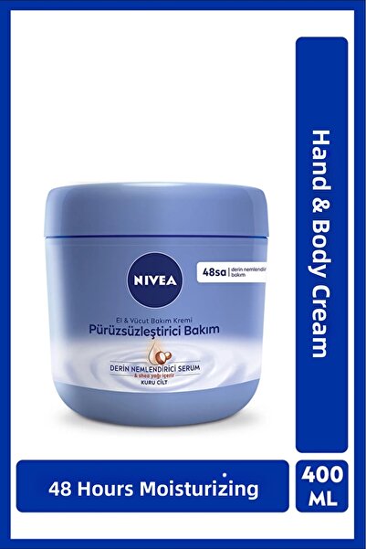 NIVEA Smoothing Hand & Body Care Cream 400 ml 3 Pcs