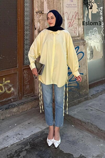 lamelif Oversize Shirt Yellow