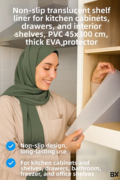 Marsilyan Husa transparenta antiderapanta pentru rafturi 45x300 cm, protectie...