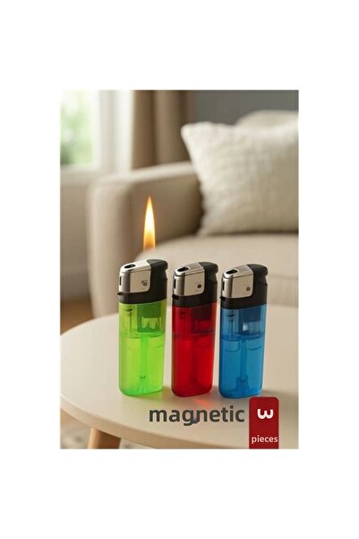 Belle Fusion مجموعة ولاعات مغناطيسية من 3 قطع من BFS - هيكل شفاف ملون |   است...