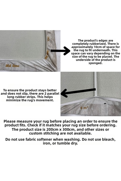 Coperta Home 6 m² Sponge-Backed Elastic Rug Cover