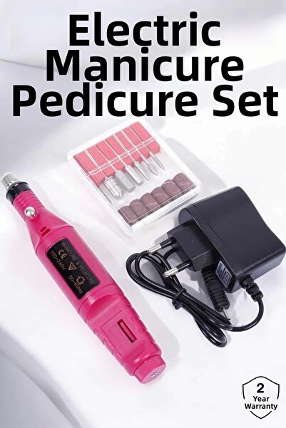 CT STONES مجموعة مبرد مانيكير وباديكير كهربائي، منظف مسامير الأظافر
