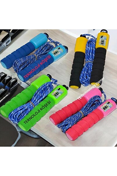 Teknoloji Köşesi Counter Jump Rope Handled Training Equipment Rope Exercise H...