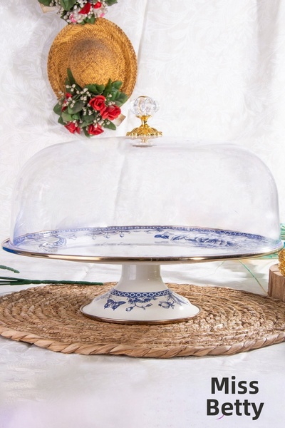 Miss Betty وعاء كيك مطلي بالمينا مقاس 30 سم باللون الأزرق