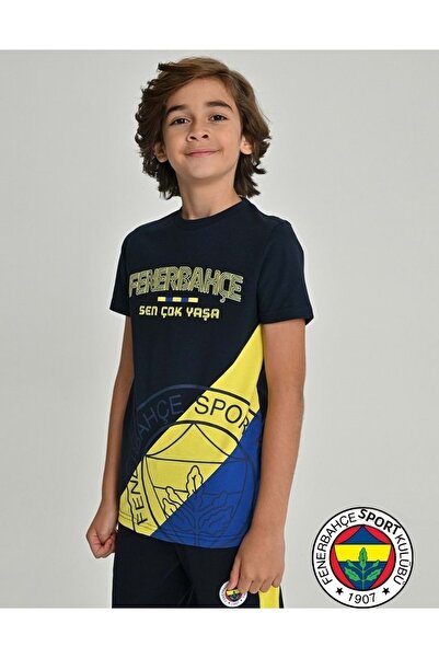 Fenerbahçe S.K. 25/26 Season Stand T-Shirt You Live Long Stand Jersey Dark Blue