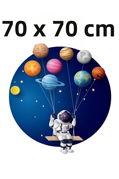 Hediyeni Al Mega Planet Door Wall Kids Room Sticker 70X70 cm