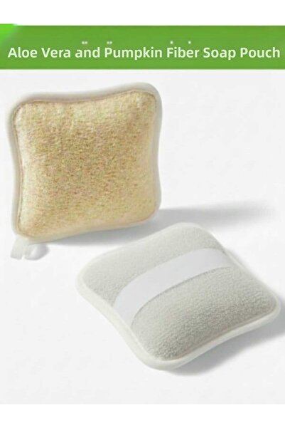 TrendMilano Natural Pumpkin Fiber Aloe Vera Extract Soap with Scrubbing Effec...