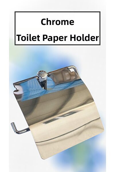 Trendhouse Suport pentru hârtie igienică cromat, scurt, cu capac Suport pentr...