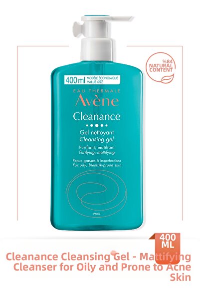 Avene جل التنظيف كلينانس جل التنظيف المطفي للبشرة الدهنية والمعرضة لحب الشباب...