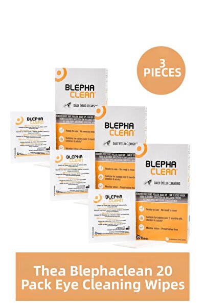 Thea ضمادات بليفاكلين المعقمة للعين، 3 علب تحتوي على 20 ضمادة