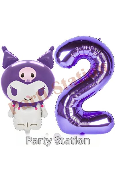 Parti Station بالون فويل بتصميم سانريو مور كورومي ومجموعة بالونات أرقام فويل ...
