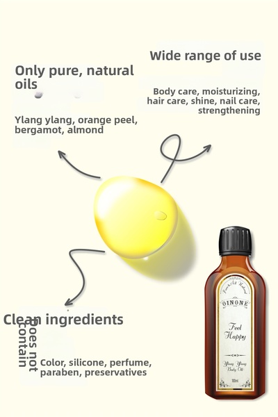 Oinone Ylang Ylang Natural Body Oil – Nourishing Massage & Moisturizing Care |   Skin, Hair, Nails 100 ml