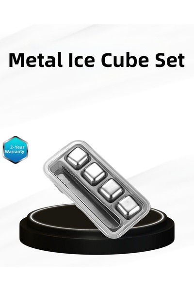 Mestore 304 Stainless Steel Ice Cube Set Reusable Cooling Without Watering