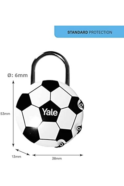 Nacario Nrcrioshop Football Combination Padlock, 46 mm 1201248