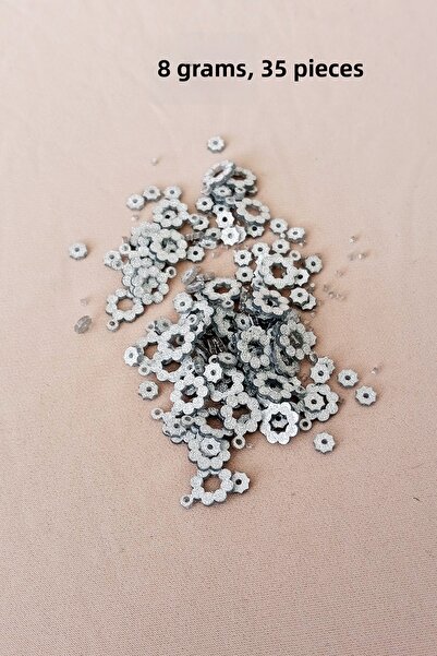 Royaleks Oya Abiye Brățară Colier Plexi Plastic Metalic Paiete Culoare Argint...