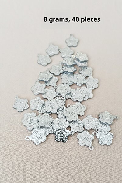 Royaleks Oya Abiye Brățară Colier Plexi Plastic Metalic Paiete Culoare Argint...