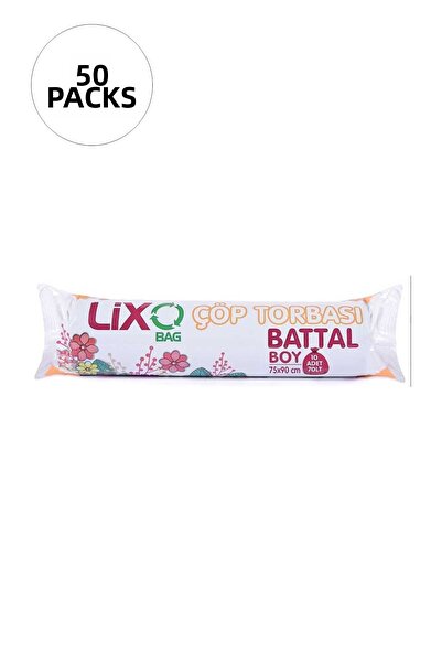 Mestore كيس قمامة بحجم كينغ 75 × 90 سم 10 لفات × 50 عبوة = 500 قطعة (أزرق)