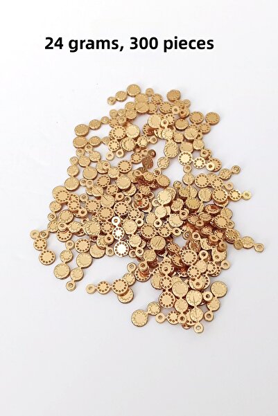 TAEYU Oya Abiye Brățară Colier Plexi Plastic Metalic Paiete Culoare Auriu 24 ...