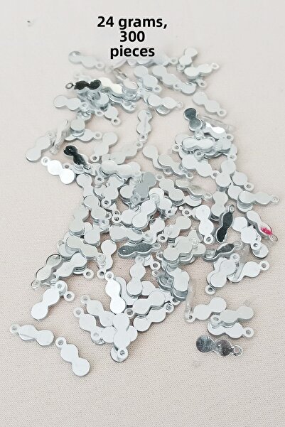 OEM Oya فستان سهرة قلادة سوار شبكي معدني بلاستيك ترتر فضي اللون 24 جرام 300 ق...