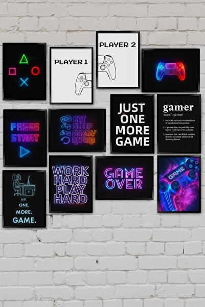 TABLOX Set de pictură decorativă din lemn MDF, tematică neon, pentru jucători...