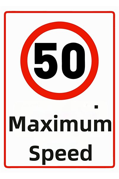 ZiPrinter 50 لافتة تحذيرية من نوع Azami Hız isg مصنوعة من مادة PVC مقاس A5 15...