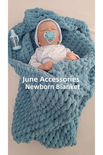 Haziran Accessory Alize Brand, 100% Puffy Yarn Knitted, 90X90 Size Handcrafte...