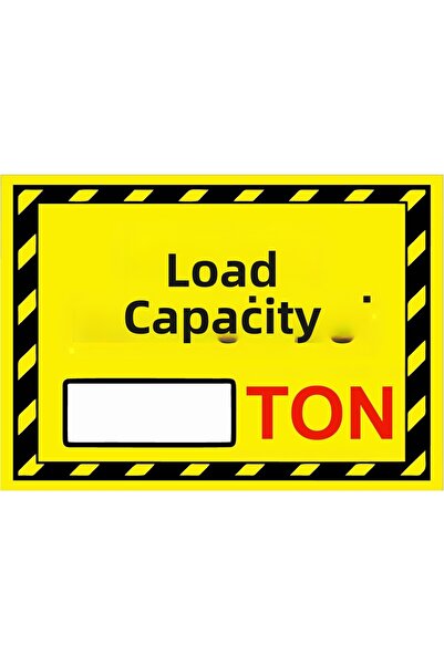 ZiPrinter لوحة تحذير بسعة الحمولة ( ) طن مصنوعة من البلاستيك PVC مقاس A5 15×2...