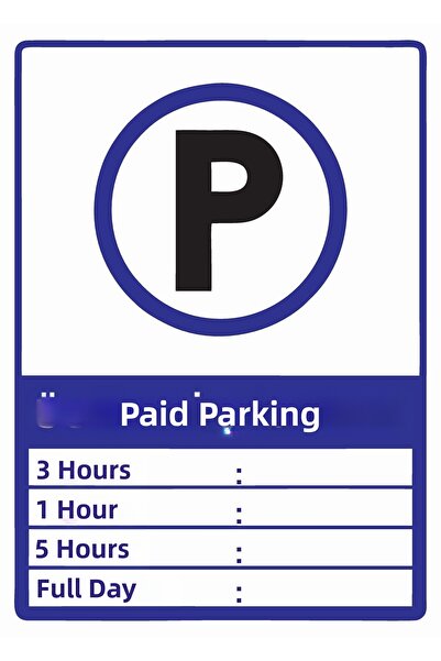 ZiPrinter لافتة تحذير لموقف السيارات المدفوعة من نوع isg مصنوعة من مادة PVC مقاس A3 30x42 سم