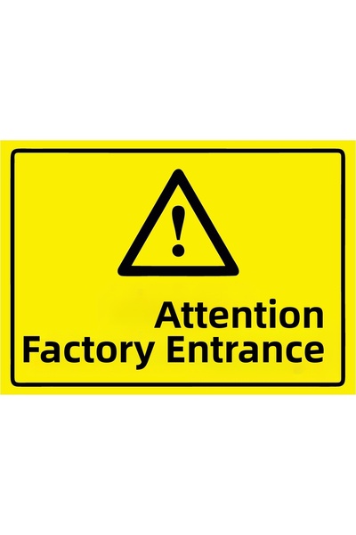 ZiPrinter لافتة تحذيرية من مصنع ديكات فابريكا، مصنوعة من مادة PVC، مقاس A5، 1...