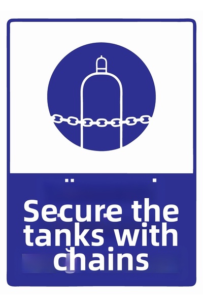 ZiPrinter ربط الأنابيب بالسلسلة، لافتة تحذير من البلاستيك PVC مقاس A5 15×21 سم