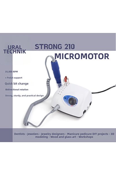 UralTeknik محرك صغري قوي 210 لمجوهرات دريميل وطبيب الأسنان ومجوهرات الأظافر و...