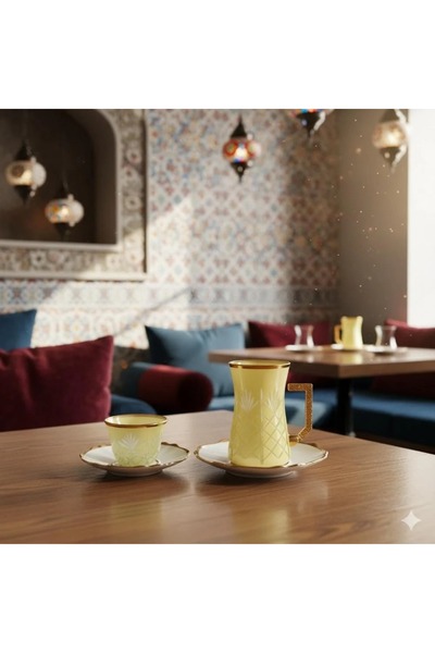 Byblos طقم قهوة وشاي مكون من 18 قطعة تركي