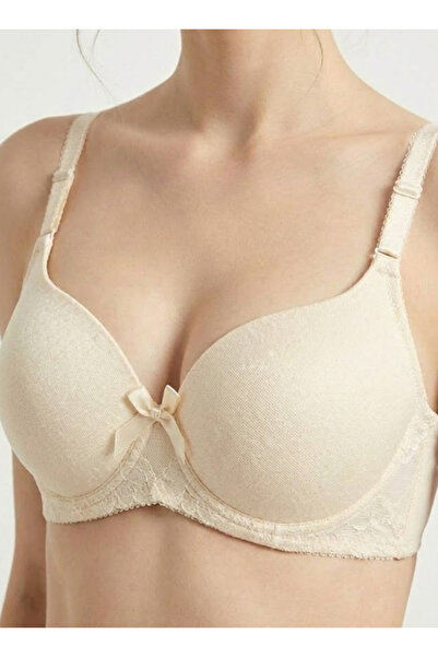 Comfort Women's Padded Lace Bra & Panty Set – Cream