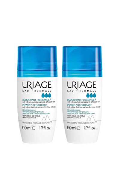 uriage eau thermale مزيل عرق رول أون من يورياج للبشرة الحساسة، للجنسين، 50 مل، منعش، عبوة من قطعتين