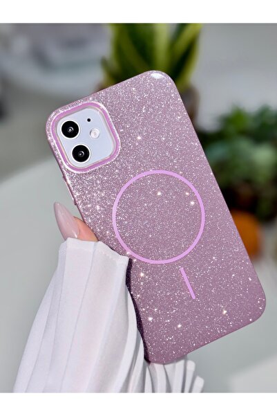 Go Aksesuar Iphone 11 Uyumlu Simli Glitter MAGSAFE Özellikli Darbe Önleyici Ş...
