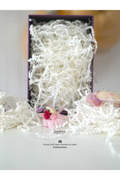 partince 100 gr Beyaz Zigzag Kırpık Kağıt Hediye Paketleme ve Kutu İçi Dolgu ...