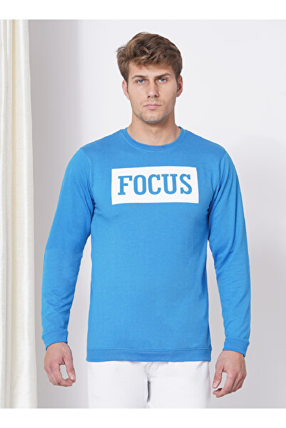 LAUREN SMITH تي شيرت رجالي كاجوال برقبة دائرية وأكمام طويلة وطبعة لوبير، مصنو...