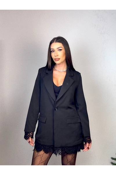 VELANE STORE Oversize Lace Blazer