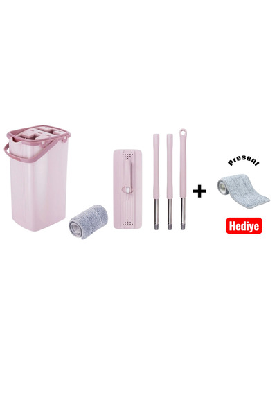 Ar Armese Paspas ve Mop 8 Lt Su Hazneli, Mikrofiber Başlıklı, Çift Bölmeli Te...