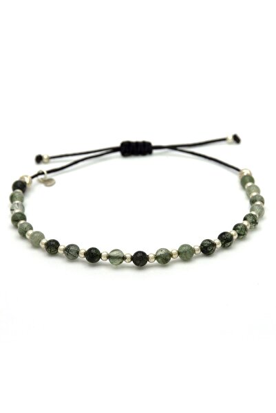 Safir Jewellery Garden Kuvars Doğal Taşlı 925 Ayar Gümüş Toplu Makrome İpli K...