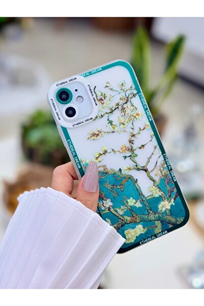 Go Aksesuar Iphone 11 Manzara Ağaç Desenli Kamera Korumalı Kılıf