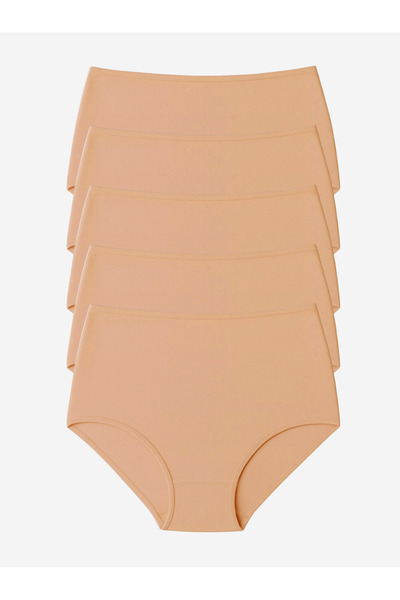 IPL Women's Panties, Women's High Waist Bato Cotton 5-Piece Skin Panties Set ...