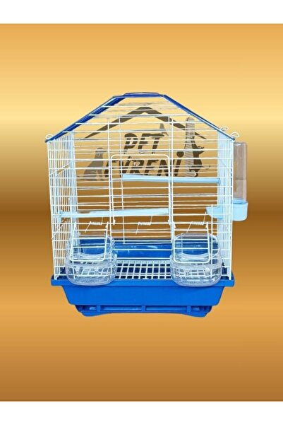 Mavi Kaktüs BAMBU PETSHOP Çift Kapılı Orta Boy Hediyeli Muhabbet Kuşu Kafesi ...